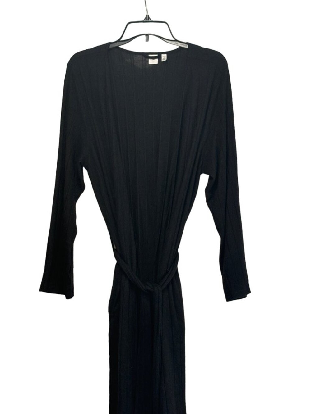 BP Women’s Knit Rib Robe In Black, S - Picture 11 of 13